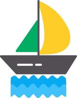 Yacht Flat Icon vector