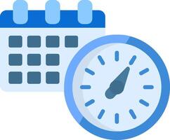 Timing Flat Icon vector