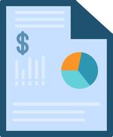 Financial Data Flat Icon vector