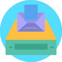 Project Inbox Flat Icon vector