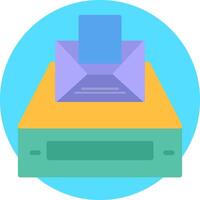 Project Inbox Flat Icon vector