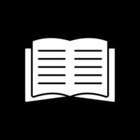 Book Glyph Inverted Icon vector