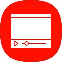 Online Streaming Glyph Curve Icon vector