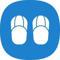 Sandals Glyph Curve Icon vector