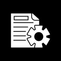 Report Glyph Inverted Icon vector