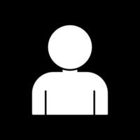 User Glyph Inverted Icon vector