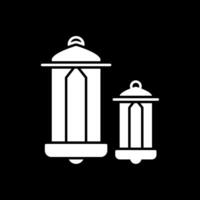 Lantern Glyph Inverted Icon vector