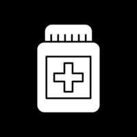 Pill Glyph Inverted Icon vector
