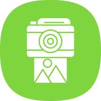 Camera Glyph Curve Icon vector