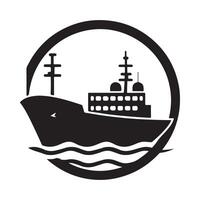 Tanker Ship Logo, Design, Art, Silhouette of a Tanker Ship vector