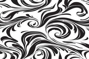 Abstract Black and White Intertwining Swirls Background Texture vector