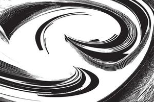 Black and White Swirl Abstract Design Element vector