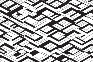 High-Resolution Black and White Geometric Maze Seamless Pattern Background vector