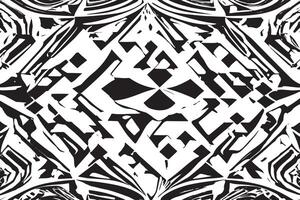 High-Contrast Black and White Geometric Pattern vector