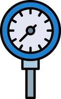 Pressure Meter Line Filled Icon vector