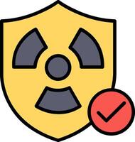 Safety Nuclear Line Filled Icon vector