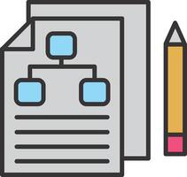 Project Planning Line Filled Icon vector
