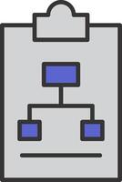 Work Flow Line Filled Icon vector