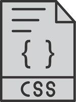 CSS Line Filled Icon vector