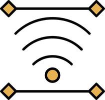 Wireless Line Filled Icon vector