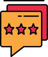 Feedback Chat Line Filled Icon vector