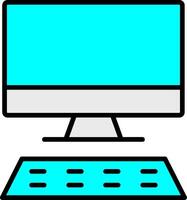 Desktop Line Filled Icon vector