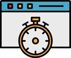Fast Access Line Filled Icon vector