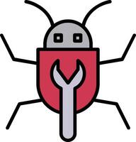 Bug Fixing Line Filled Icon vector