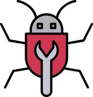 Bug Fixing Line Filled Icon vector