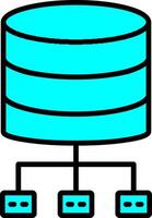 Database Architecture Line Filled Icon vector