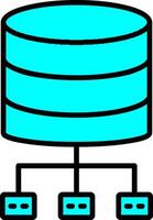 Database Architecture Line Filled Icon vector