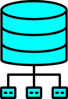 Database Architecture Line Filled Icon
