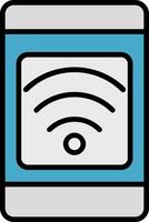 Mobile Connection Line Filled Icon vector