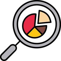 Seo Search Line Filled Icon vector