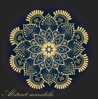 Abstract golden ornament and flower mandala vector