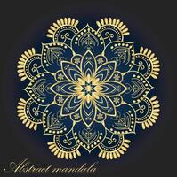 Abstract golden ornament and flower mandala vector