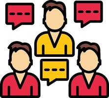 Team Connect Line Filled Icon vector