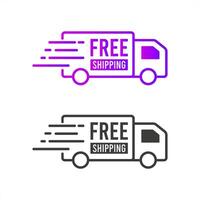 Free shipping logo and trust badge icon. Free Home Delivery badges, icon and logo vector