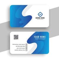 trendy business card layout for individual contact or information vector