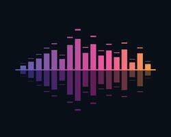 electronic audio sound equalizer bar background design vector