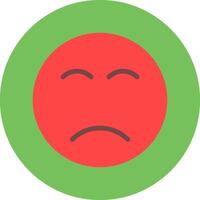 Sad Face Flat Icon vector