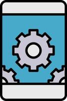 System Preferences Line Filled Icon vector