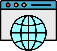 Web Browser Line Filled Icon vector