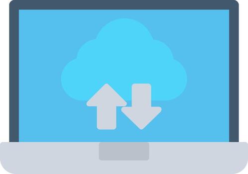 Cloud Computing Flat Icon vector
