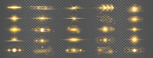 collection of transparent light beam background with shiny effects vector