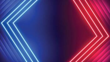 trendy red and blue electric laser beam blank background design vector