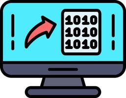 Document Line Filled Icon vector