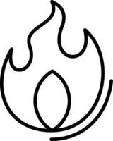 Burn Line Icon vector