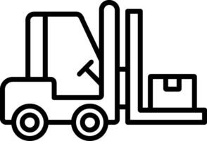 Forklift Line Icon vector