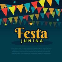 festa junina brazil festival party holiday celebration colorful background illustration vector